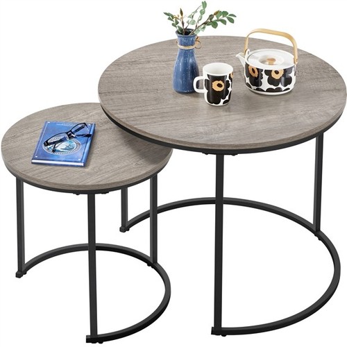 Nesting coffee tables set - coffee, of