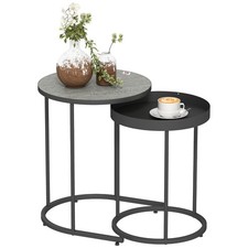 HOMCOM Nesting Side Table Set