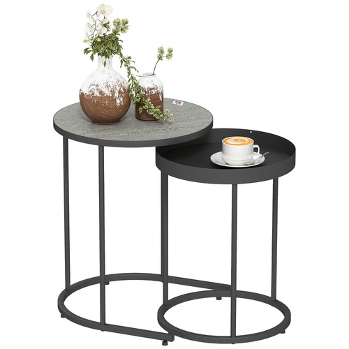 Homcom nesting side table set - nesting,