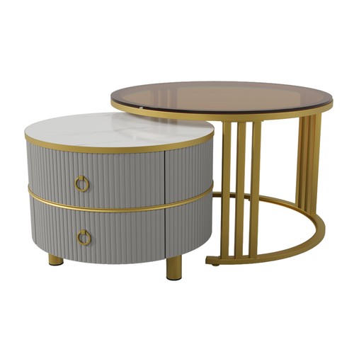 Coffee table round nest of - table,,