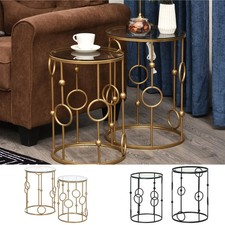 Round Coffee Tables Set of 2