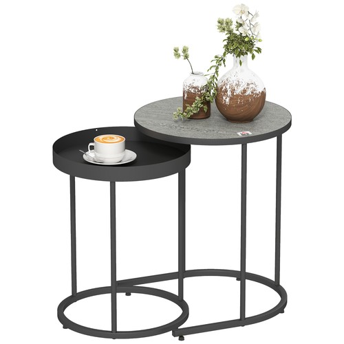 Homcom nesting side table set - nesting,