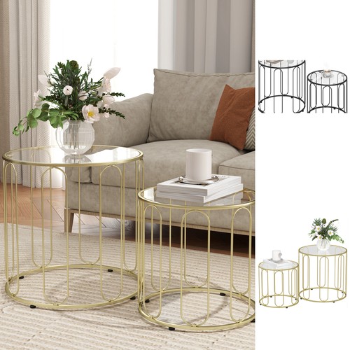 Round coffee table set - set, of