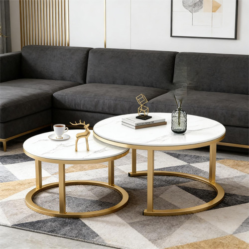Nesting coffee tables set - coffee,
