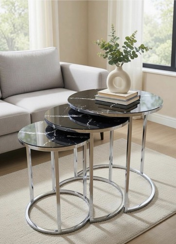 Genoa round nest tables set - genoa, of