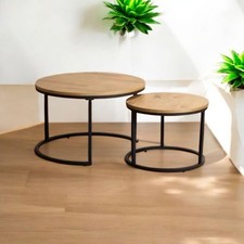 Round Nesting Table Set of 2